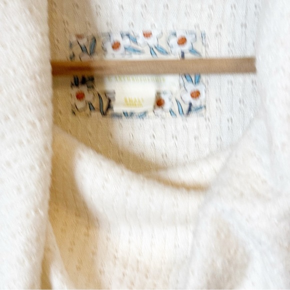 Anthropologie Ivory Maeve Addie Ruffled Hacci Cowl-neck Sweater Top Small - Picture 4 of 7
